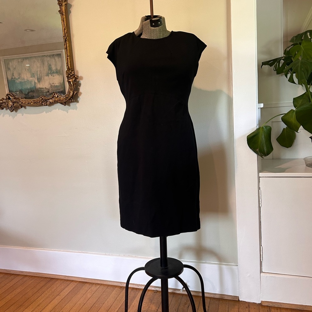 Banana Republic Black Sheath Midi Dress